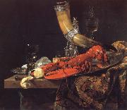 Willem Kalf Still Life with the Drinking-Horn of the Saint Sebastian Archers-Guild,Lobster and Glasses Sweden oil painting artist